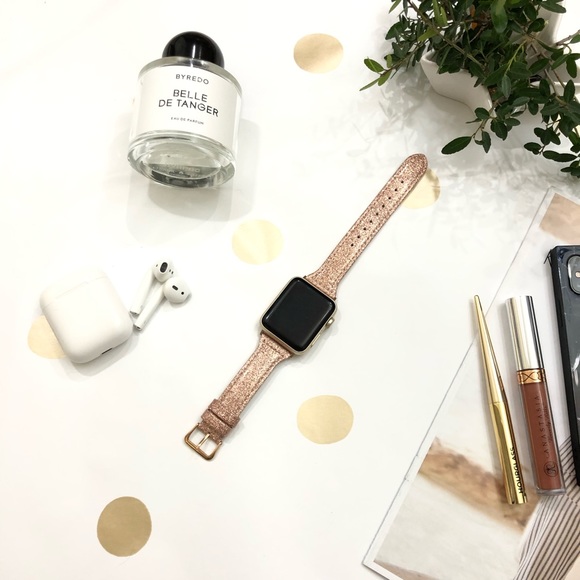{ROSALIE} Apple Watch Band rose gld glitter watch - Picture 3 of 7
